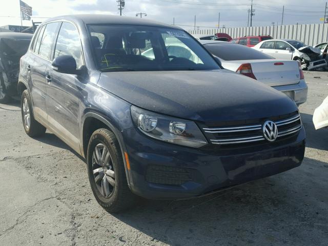 WVGBV7AX6CW599966 - 2012 VOLKSWAGEN TIGUAN S BLUE photo 1