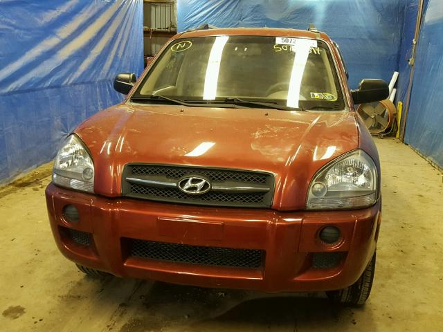 KM8JM12B58U737630 - 2008 HYUNDAI TUCSON GLS BURGUNDY photo 9