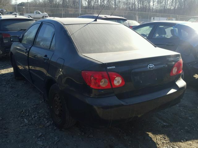 2T1BR32E45C484986 - 2005 TOYOTA COROLLA CE BLACK photo 3