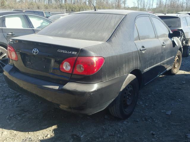 2T1BR32E45C484986 - 2005 TOYOTA COROLLA CE BLACK photo 4