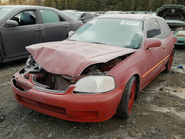 2HGEJ6348XH105154 - 1999 HONDA CIVIC DX RED photo 2