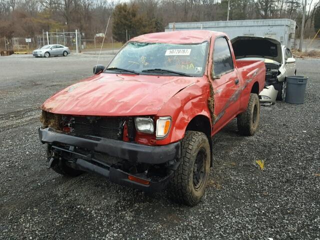 4TAPM62N9VZ222825 - 1997 TOYOTA TACOMA RED photo 2