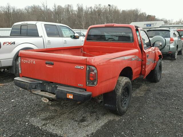 4TAPM62N9VZ222825 - 1997 TOYOTA TACOMA RED photo 4