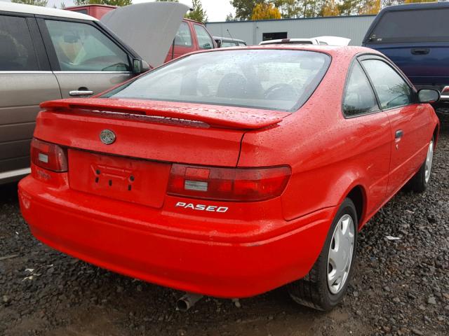 JT2CC52H8T0022877 - 1996 TOYOTA PASEO RED photo 4