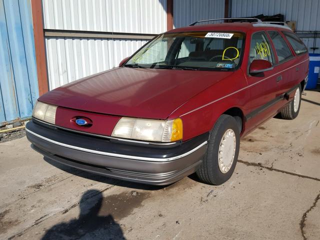 1FACP55U3LA229469 - 1990 FORD TAURUS L MAROON photo 2