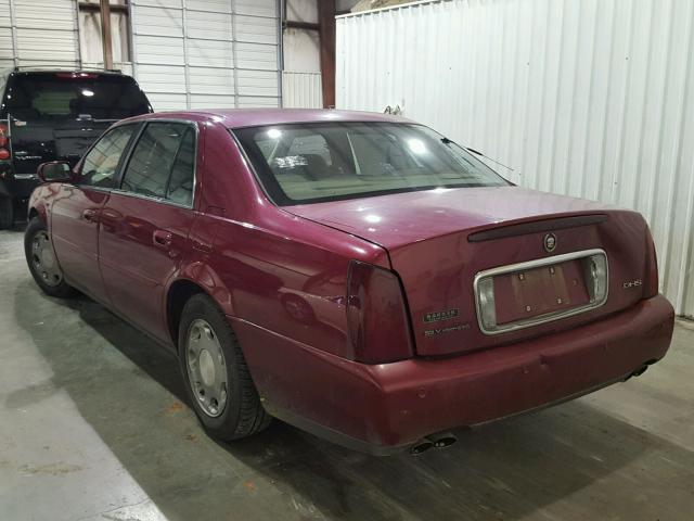 1G6KE57Y01U223302 - 2001 CADILLAC DEVILLE DH RED photo 3