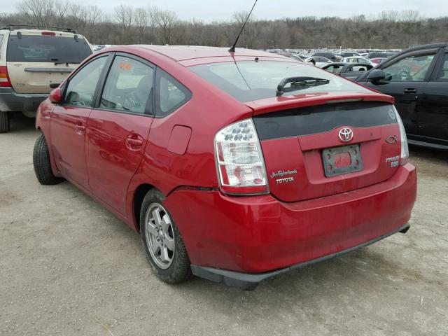 JTDKB20U687782650 - 2008 TOYOTA PRIUS RED photo 3