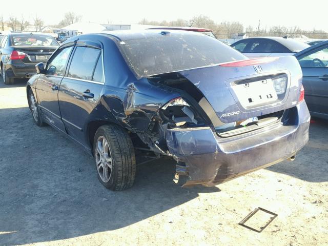 1HGCM56896A125773 - 2006 HONDA ACCORD EX BLUE photo 3