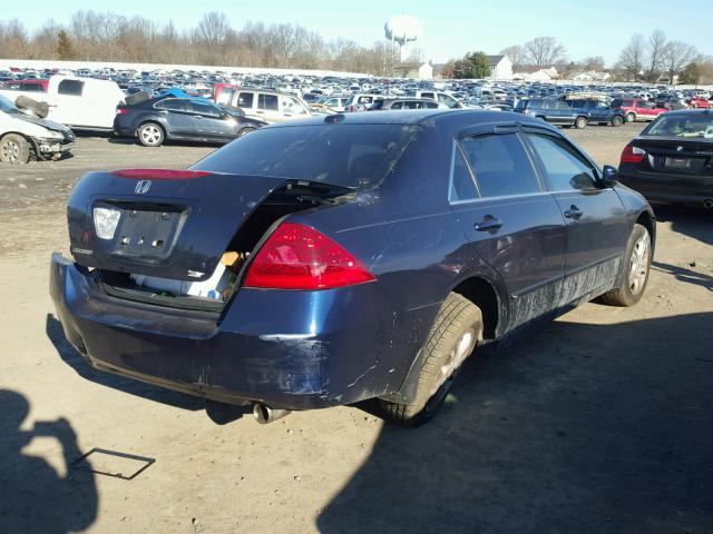 1HGCM56896A125773 - 2006 HONDA ACCORD EX BLUE photo 4