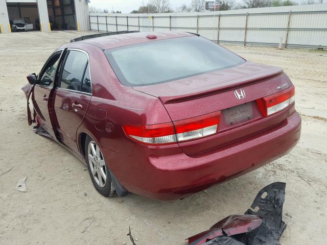 1HGCM66564A037286 - 2004 HONDA ACCORD EX MAROON photo 3