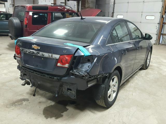 1G1PC5SB8E7218440 - 2014 CHEVROLET CRUZE LT BLUE photo 4