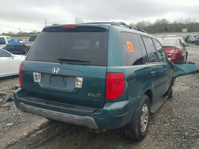 2HKYF18473H576318 - 2003 HONDA PILOT EX GREEN photo 4