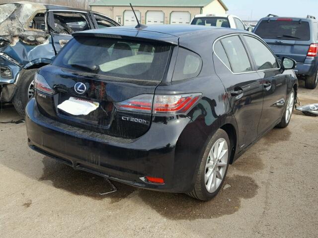 JTHKD5BH8C2105602 - 2012 LEXUS CT 200 BLACK photo 4