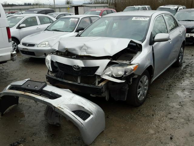 1NXBU4EE6AZ182477 - 2010 TOYOTA COROLLA BA SILVER photo 2