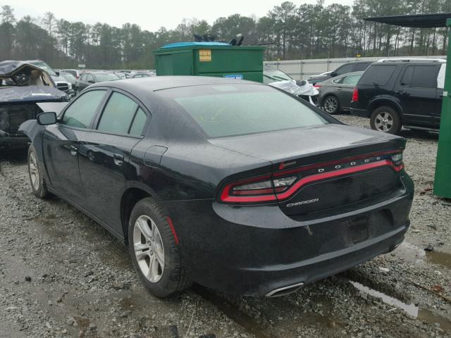 2C3CDXBG5GH160258 - 2016 DODGE CHARGER SE BLACK photo 3