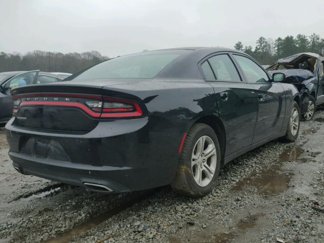 2C3CDXBG5GH160258 - 2016 DODGE CHARGER SE BLACK photo 4