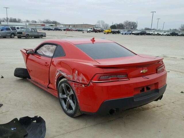 2G1FB1E31E9172654 - 2014 CHEVROLET CAMARO LT RED photo 3