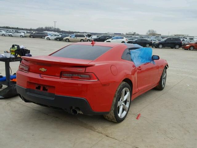 2G1FB1E31E9172654 - 2014 CHEVROLET CAMARO LT RED photo 4