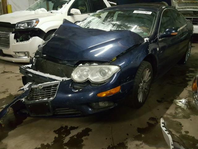 2C3HE76K34H688412 - 2004 CHRYSLER 300M SPECI BLUE photo 2