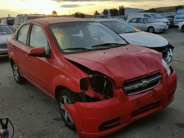 KL1TD5DE5AB088738 - 2010 CHEVROLET AVEO LS RED photo 1