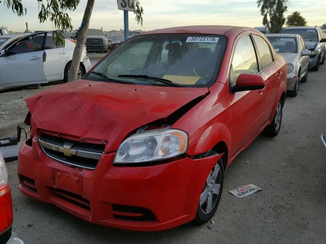 KL1TD5DE5AB088738 - 2010 CHEVROLET AVEO LS RED photo 2