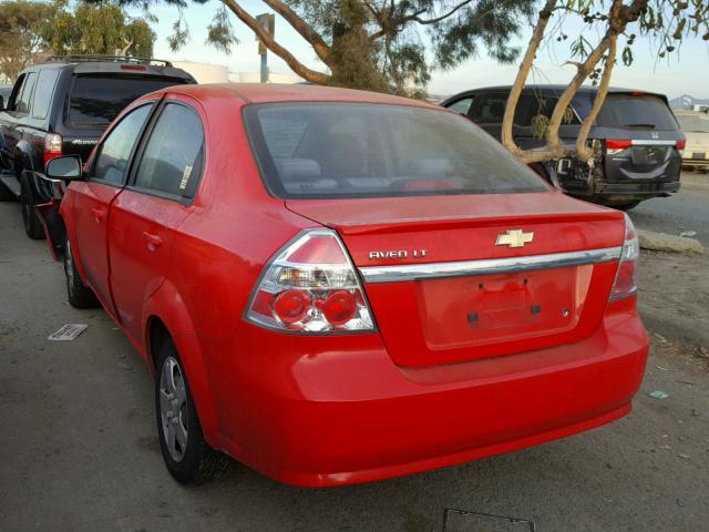 KL1TD5DE5AB088738 - 2010 CHEVROLET AVEO LS RED photo 3
