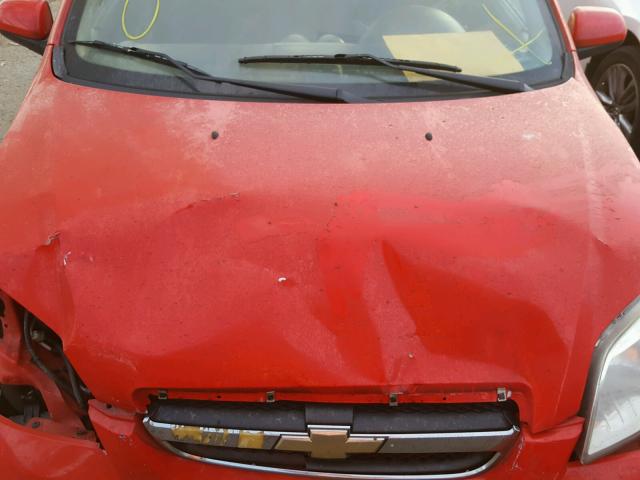 KL1TD5DE5AB088738 - 2010 CHEVROLET AVEO LS RED photo 7