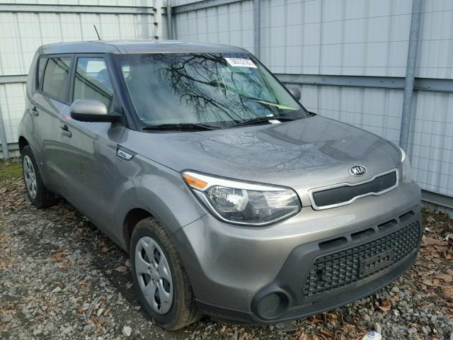 KNDJN2A22F7118536 - 2015 KIA SOUL GRAY photo 1