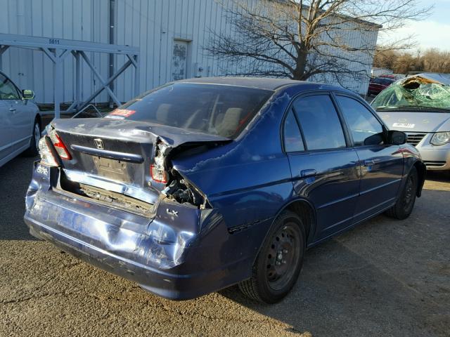 2HGES16595H607771 - 2005 HONDA CIVIC LX BLUE photo 4