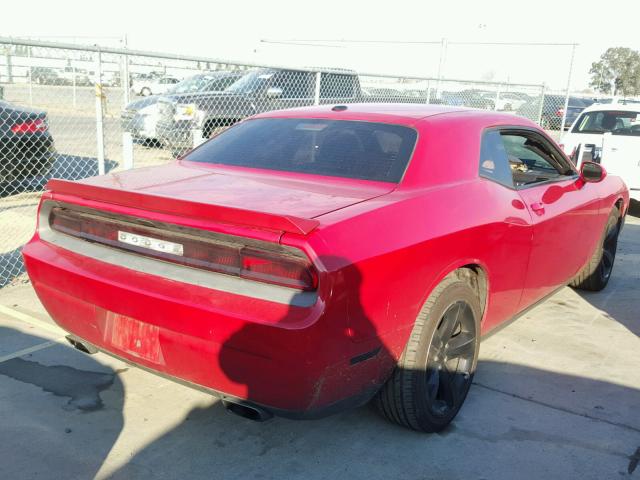 2C3CDYAG4CH181233 - 2012 DODGE CHALLENGER RED photo 4