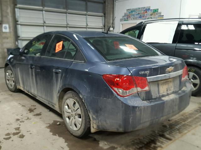 1G1PA5SH4D7317359 - 2013 CHEVROLET CRUZE LS BLUE photo 3