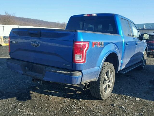 1FTEW1EF8FFC02453 - 2015 FORD F150 SUPER BLUE photo 4