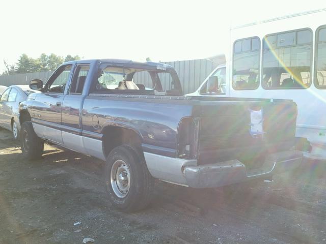 3B7HF12Y8YG116919 - 2000 DODGE RAM 1500 BLUE photo 3