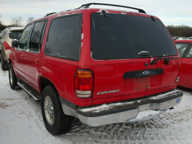 1FMZU34XXWUA20595 - 1998 FORD EXPLORER RED photo 3