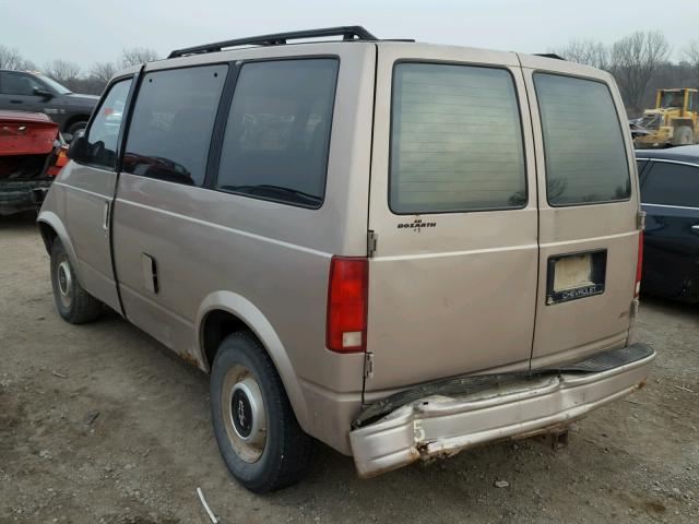 1GNDM15ZXNB158352 - 1992 CHEVROLET ASTRO BEIGE photo 3