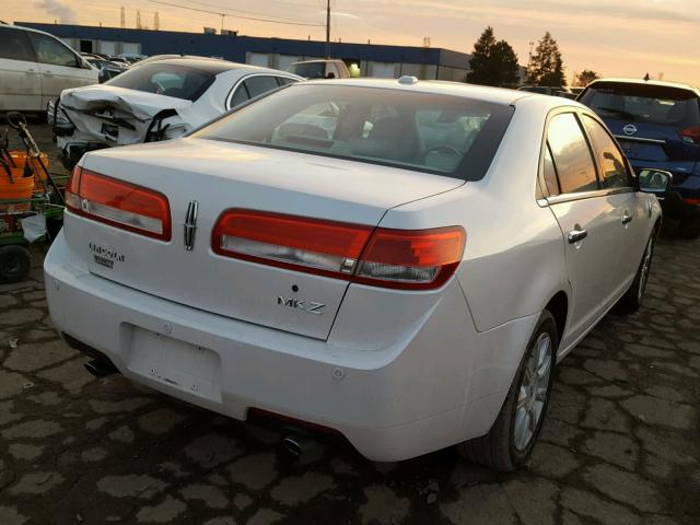 3LNHL2GC5AR610480 - 2010 LINCOLN MKZ WHITE photo 4