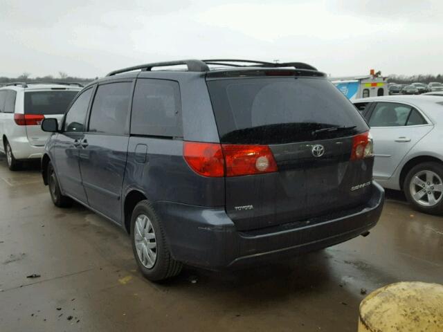 5TDZK23C87S071408 - 2007 TOYOTA SIENNA CE BLUE photo 3