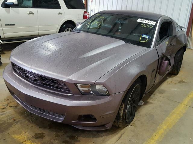 1ZVBP8AN7A5123650 - 2010 FORD MUSTANG PURPLE photo 2