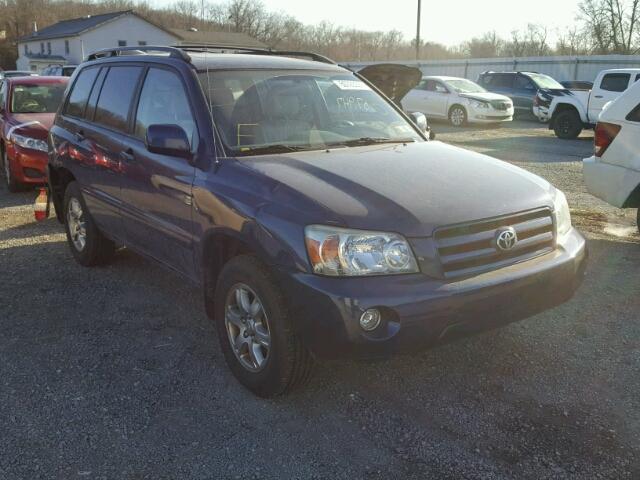 JTEEP21AX50114448 - 2005 TOYOTA HIGHLANDER BLUE photo 1