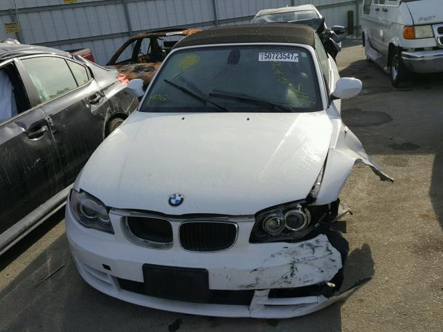 WBAUN1C53BVH83241 - 2011 BMW 128 I WHITE photo 9