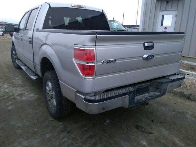 1FTFW1ET2EKF30094 - 2014 FORD F150 SUPER SILVER photo 3