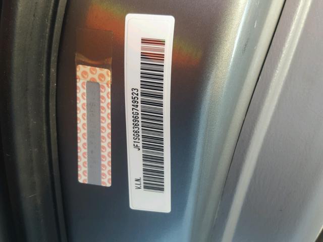 JF1SG63696G749523 - 2006 SUBARU FORESTER 2 SILVER photo 10