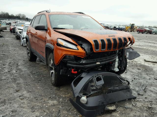 1C4PJMBS2FW525200 - 2015 JEEP CHEROKEE T ORANGE photo 1