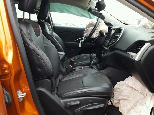 1C4PJMBS2FW525200 - 2015 JEEP CHEROKEE T ORANGE photo 5