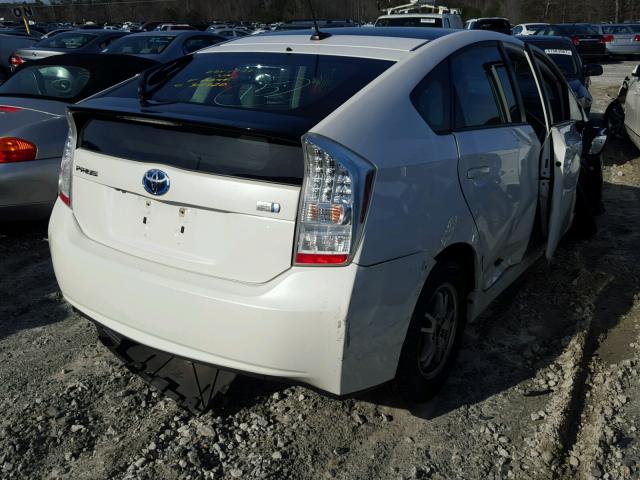 JTDKN3DU1A0122246 - 2010 TOYOTA PRIUS WHITE photo 4