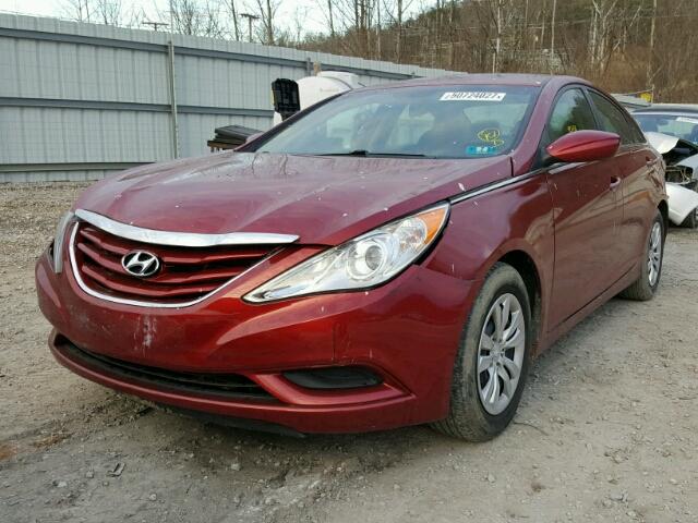 5NPEB4AC6CH337876 - 2012 HYUNDAI SONATA GLS RED photo 2