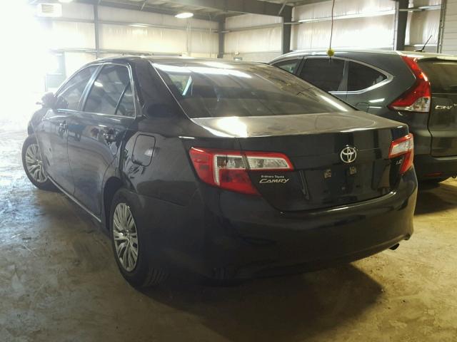 4T4BF1FK5ER394876 - 2014 TOYOTA CAMRY L BLACK photo 3