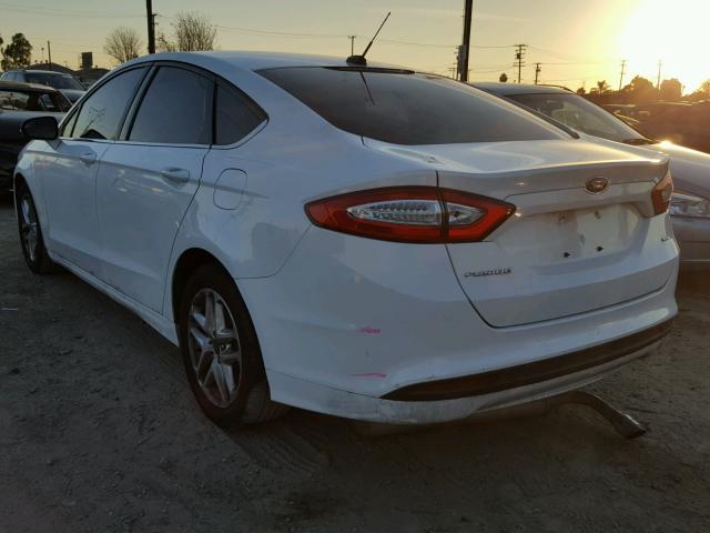 3FA6P0H7XER122966 - 2014 FORD FUSION SE WHITE photo 3