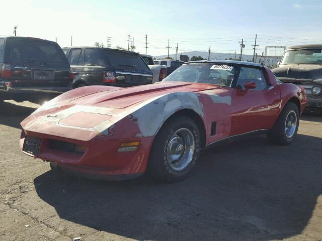 1Z878AS419393 - 1980 CHEVROLET CORVETTE RED photo 2