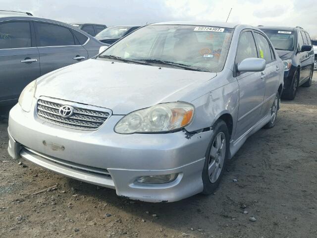 1NXBR32E05Z507288 - 2005 TOYOTA COROLLA CE SILVER photo 2